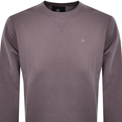 Shop G-star G Star Raw Premium Core Sweatshirt Purple