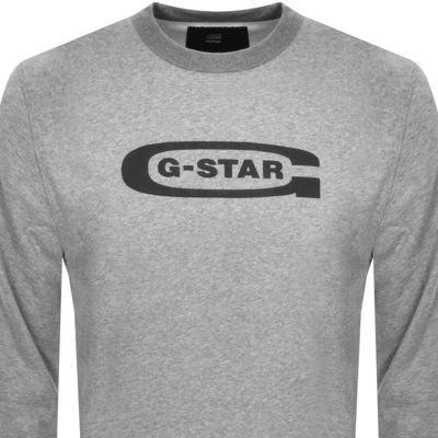 Shop G-star G Star Raw Old School Logo Sweatshirt Grey