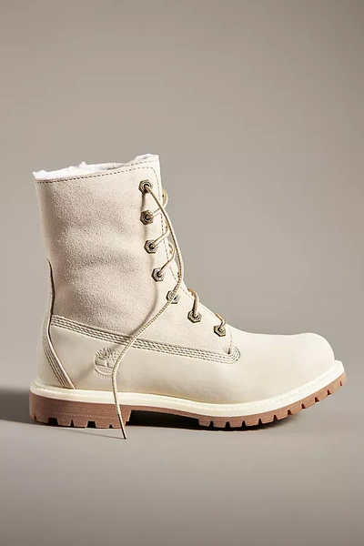 Shop Timberland Authentics Roll-top Boots In Beige