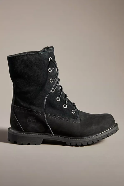 Shop Timberland Authentics Roll-top Boots In Black