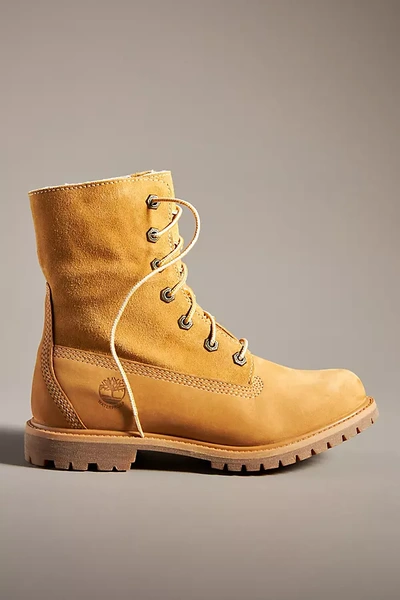 Shop Timberland Authentics Roll-top Boots In Yellow