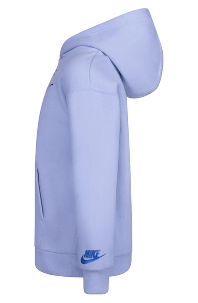 Shop Nike Kids' Shine Logo Pullover Hoodie In Blue Tint