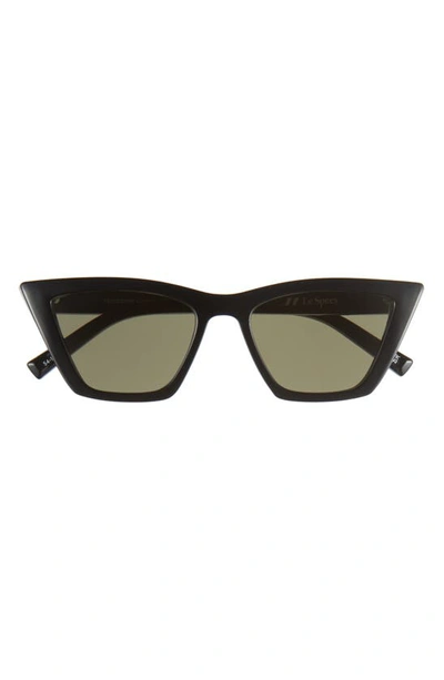 Le Specs Velodrome Angular Cat-eye Sunglasses In Black
