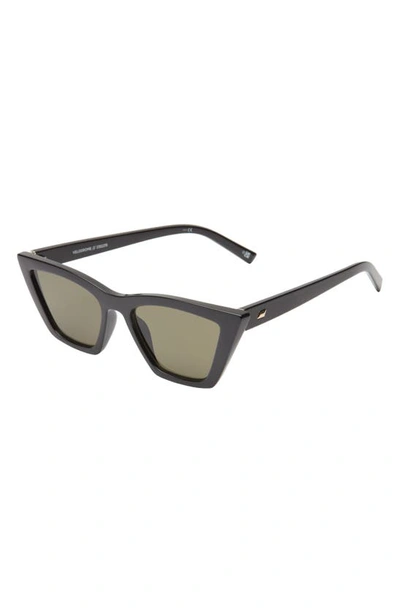 Le Specs Velodrome Angular Cat-eye Sunglasses In Black