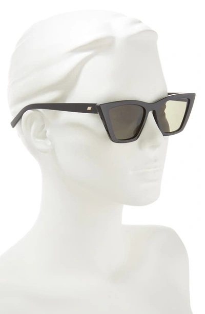 Shop Le Specs Velodrome Cat Eye Sunglasses In Black