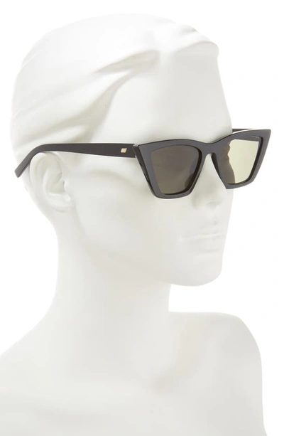 Le Specs Velodrome Angular Cat-eye Sunglasses In Black