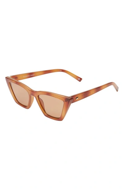 Shop Le Specs Velodrome Cat Eye Sunglasses In Vintage Tort