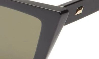 Le Specs Velodrome Angular Cat-eye Sunglasses In Black