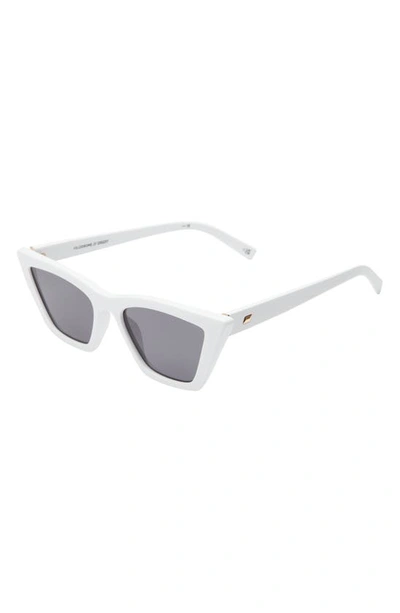 Shop Le Specs Velodrome Cat Eye Sunglasses In White