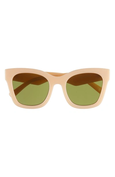 Shop Le Specs Showstopper D-frame Sunglasses In Butterscotch