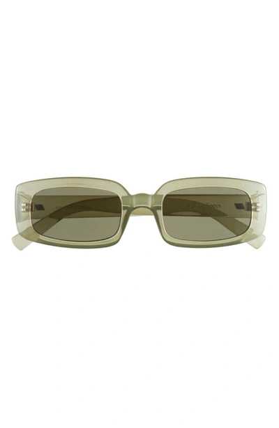 Shop Le Specs Dynamite 52mm Rectangular Sunglasses In Eucalyptus