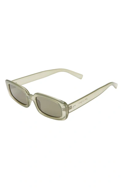 Shop Le Specs Dynamite 52mm Rectangular Sunglasses In Eucalyptus