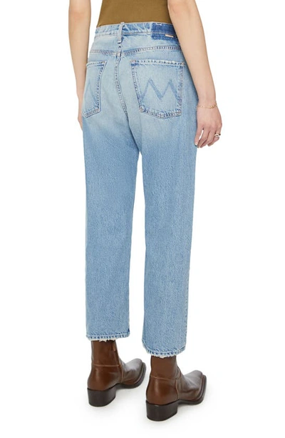 Shop Mother The Ditcher High Waist Frayed Crop Straight Leg Jeans In Aint My First Rodeo