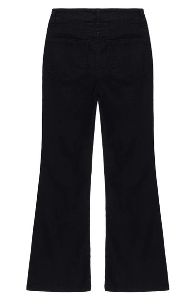 Shop Truce Kids' Button Fly Flare Jeans In Black