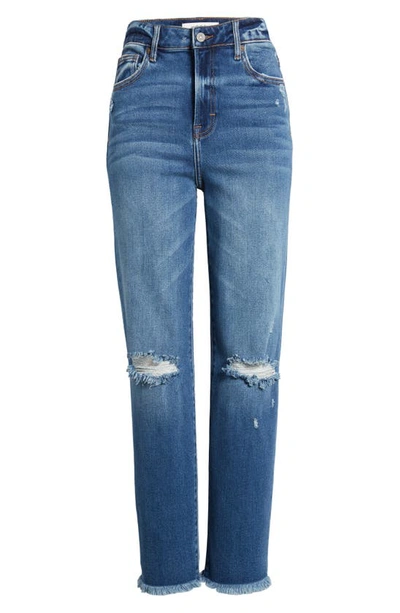 Hidden Jeans Ripped Frayed Hem Skinny Jeans In Dark Wash