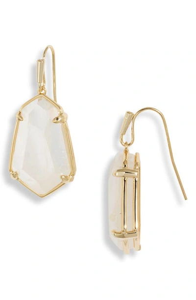 Shop Kendra Scott Alexandria Drop Earrings In Gold Iridescent Clear