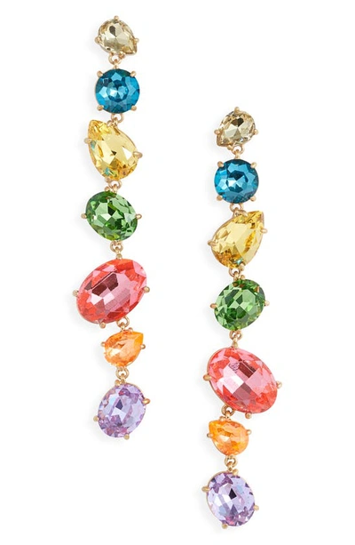 Shop Roxanne Assoulin The Mad Merry Marvelous Crystal Drop Earrings In Gold/ Multi