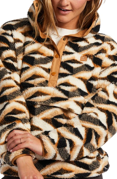 Shop Billabong Switchback Textured Fleece Pullover In Caramel