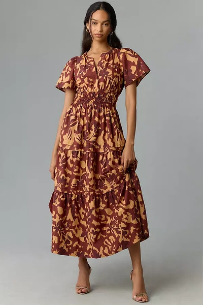 Shop The Somerset Collection By Anthropologie The Somerset Maxi Dress In Brown