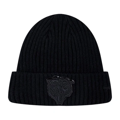 Shop Pro Standard Chicago Bears Triple Black Cuffed Knit Hat