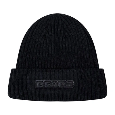 Shop Pro Standard Chicago Bears Triple Black Cuffed Knit Hat