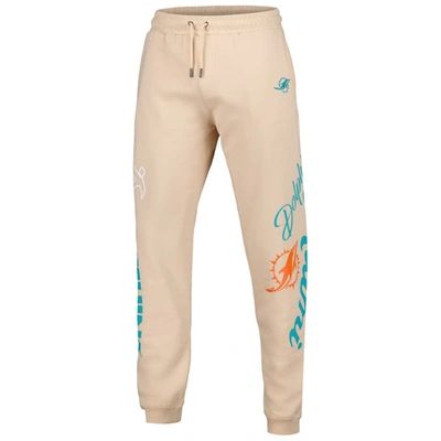 The Wild Collective Unisex  Cream Miami Dolphins Heavy Block Graphic Jogger Pants In Cream
