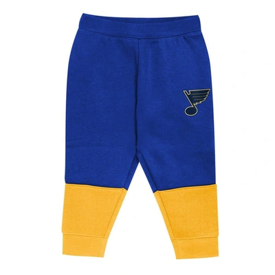 Shop Outerstuff Toddler Gold/blue St. Louis Blues Big Skate Fleece Pullover Hoodie And Sweatpants Set