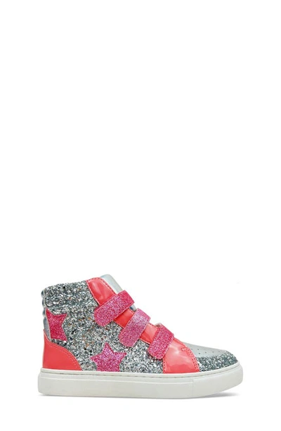 Shop Yosi Samra Kids' Miss Hannah Sequin High Top Sneaker In Pink / Silver