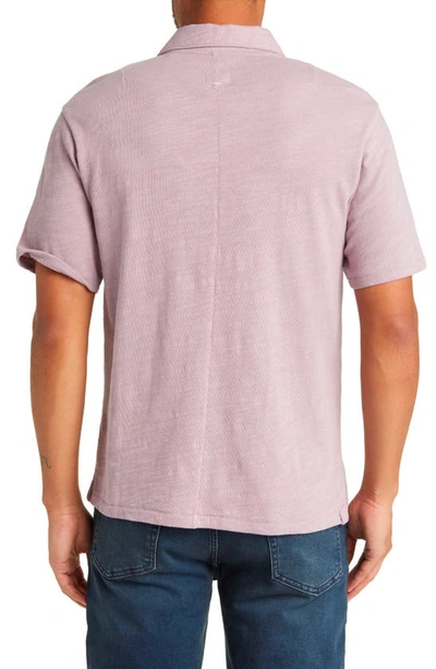 Rag & Bone Classic Flame Cotton Polo Shirt In Berry Pink