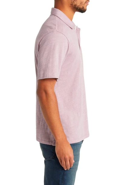 Rag & Bone Classic Flame Cotton Polo Shirt In Berry Pink