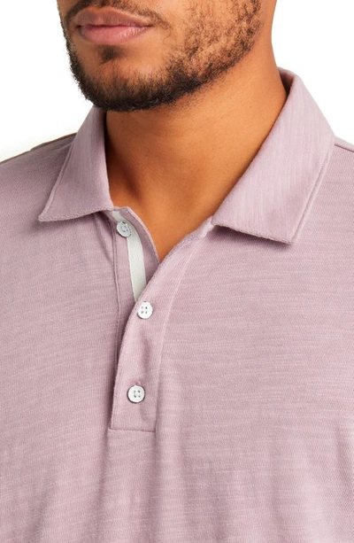 Rag & Bone Classic Flame Cotton Polo Shirt In Berry Pink
