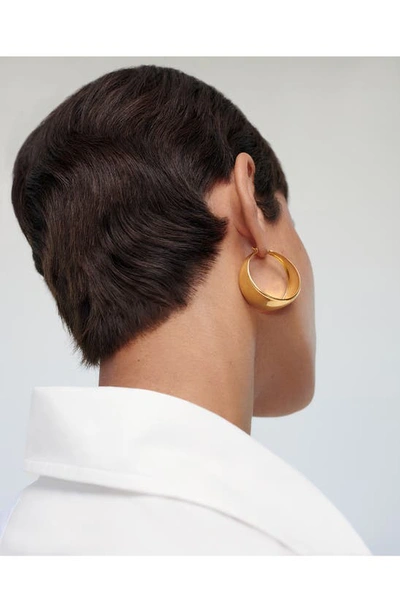 Shop Monica Vinader X Kate Young Large Hoop Earrings In 18ct Gold Vermeil