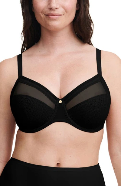 Shop Chantelle Lingerie Lucie Lace Full Coverage Underwire Bra In Black