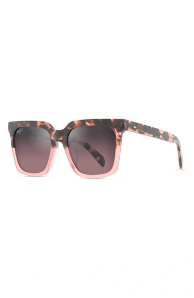 Shop Maui Jim Rooftops 54mm Polarizedplus2® Square Sunglasses In Pink