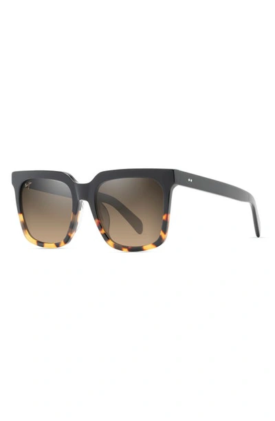 Maui Jim Rooftops 54mm Polarizedplus2® Square Sunglasses In Brown