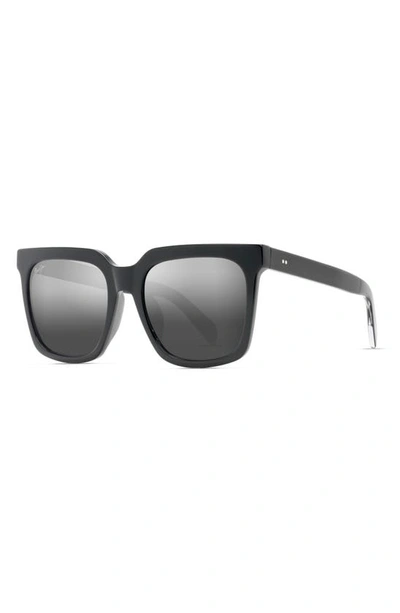 Shop Maui Jim Rooftops 54mm Polarizedplus2® Square Sunglasses In Black