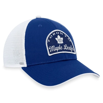 Shop Fanatics Branded Blue/white Toronto Maple Leafs Fundamental Adjustable Hat