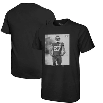 Shop Majestic Threads Travis Kelce Black Kansas City Chiefs Player Graphic Oversized T-shirt