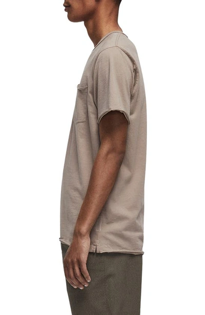 Shop Rag & Bone Miles Organic Cotton Pocket T-shirt In Taupe