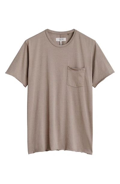 Shop Rag & Bone Miles Organic Cotton Pocket T-shirt In Taupe