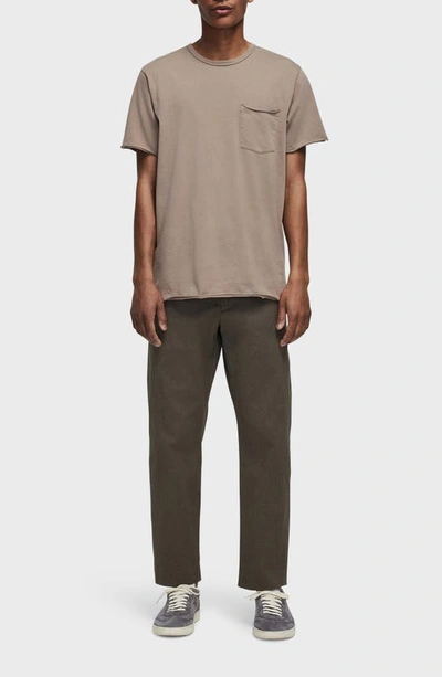 Shop Rag & Bone Miles Organic Cotton Pocket T-shirt In Taupe