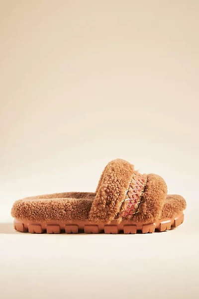 Shop Ugg Cozetta Braided Slide Slippers In Brown