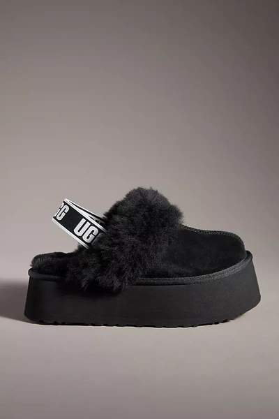 Shop Ugg Funkette Platform Slippers In Black