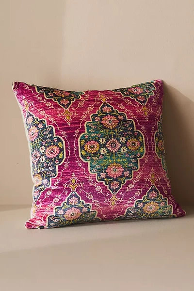 Shop Anthropologie Vibrant Global Velvet Pillow