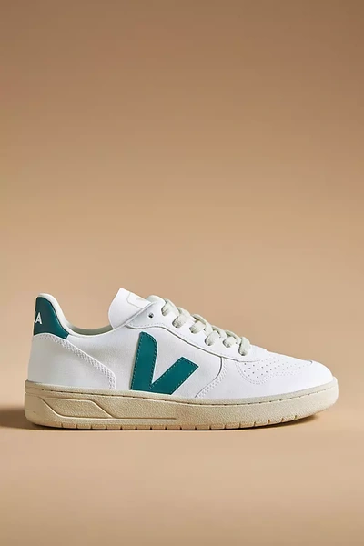 Shop Veja V-10 Sneakers In Blue