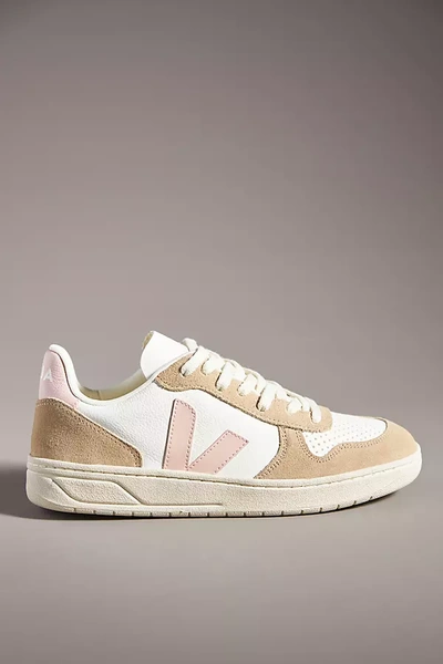 Shop Veja V-10 Sneakers In Pink