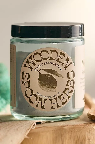 Terrain Wooden Spoon Magnesium Spirulina Blue Lemonade Powder