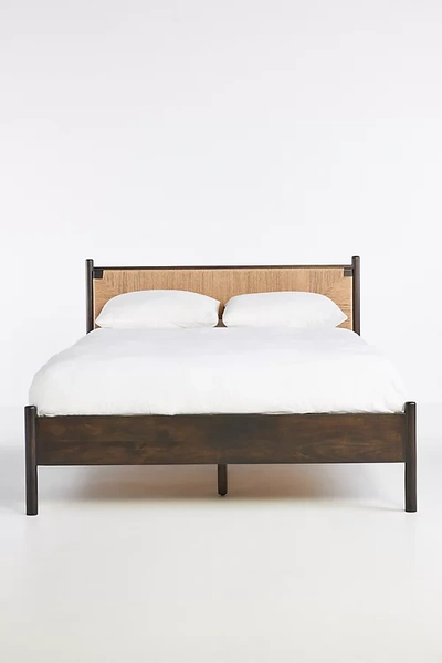 Shop Anthropologie Woven Kinsley Bed In Grey