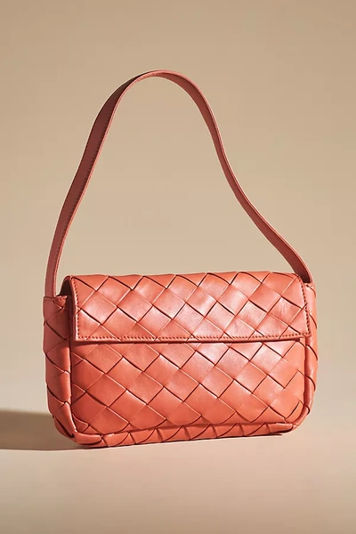 Shop By Anthropologie Woven Leather Shoulder Bag In Brown