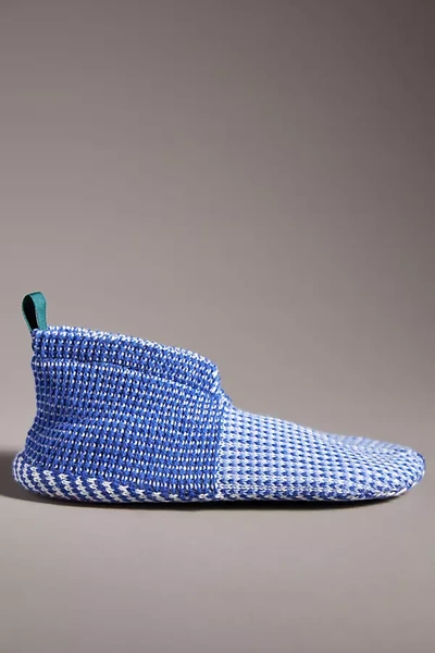 Shop Bombas Textured Gripper Slippers In Blue